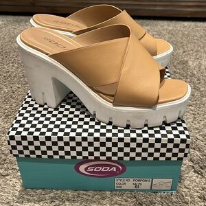 Soda Nude Sandals - Size 6.5
